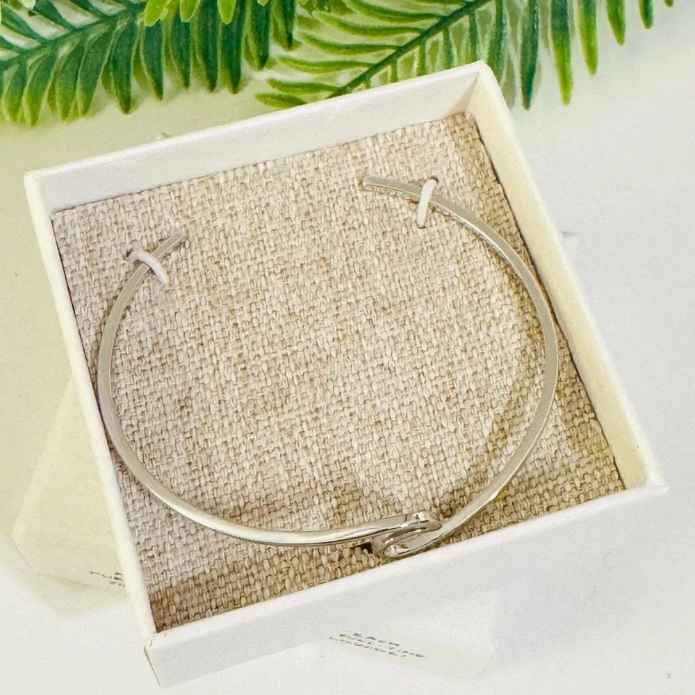 NEW PURA VIDA Silver Wave Cuff Bracelet